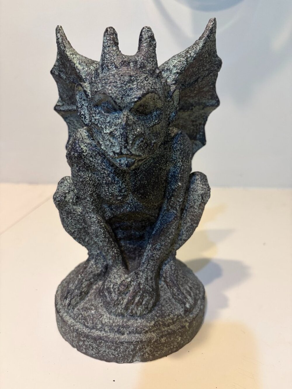 VINTAGE HIDE & EEK! PERCHED GOTHIC GARGOYLE HALLOWEEN STATUE FIGURINE 10" Tall